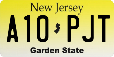 NJ license plate A10PJT