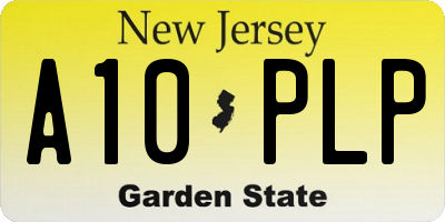 NJ license plate A10PLP