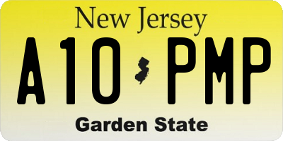 NJ license plate A10PMP