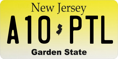 NJ license plate A10PTL