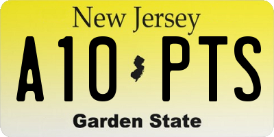 NJ license plate A10PTS