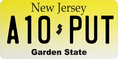 NJ license plate A10PUT