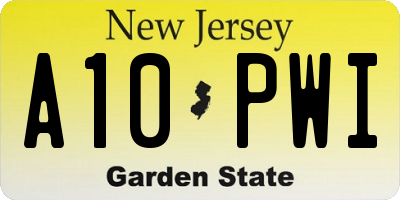 NJ license plate A10PWI