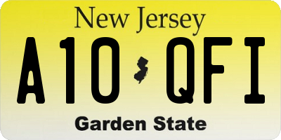 NJ license plate A10QFI