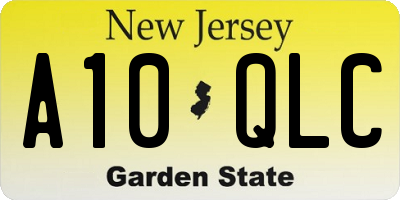 NJ license plate A10QLC