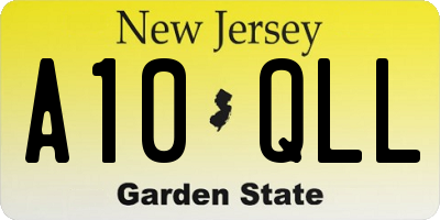 NJ license plate A10QLL