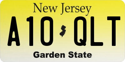 NJ license plate A10QLT