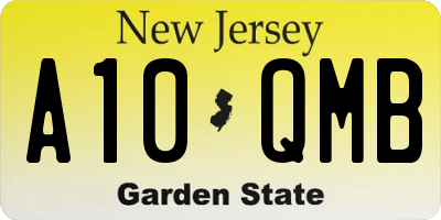 NJ license plate A10QMB
