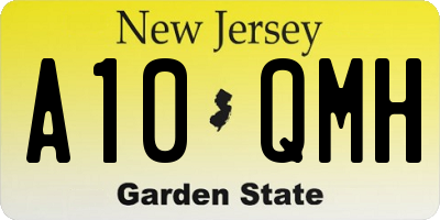 NJ license plate A10QMH