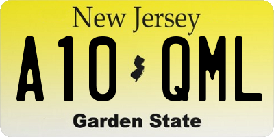 NJ license plate A10QML
