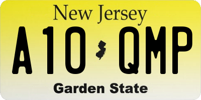 NJ license plate A10QMP