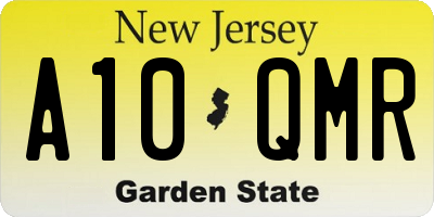 NJ license plate A10QMR