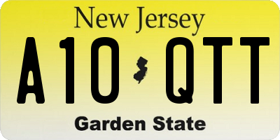 NJ license plate A10QTT