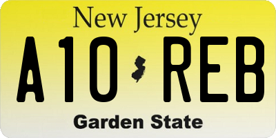 NJ license plate A10REB