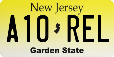 NJ license plate A10REL