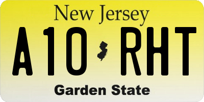 NJ license plate A10RHT