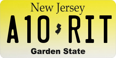 NJ license plate A10RIT