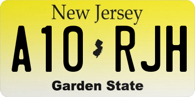 NJ license plate A10RJH