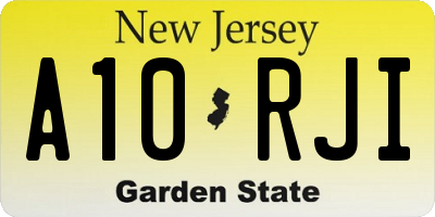 NJ license plate A10RJI