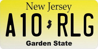 NJ license plate A10RLG