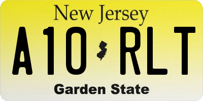 NJ license plate A10RLT