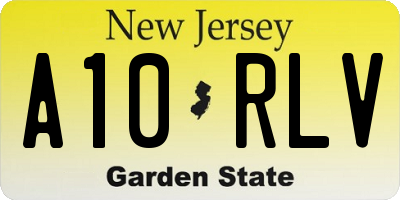 NJ license plate A10RLV