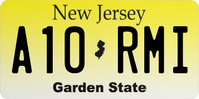 NJ license plate A10RMI