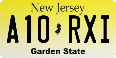 NJ license plate A10RXI