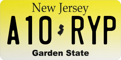 NJ license plate A10RYP
