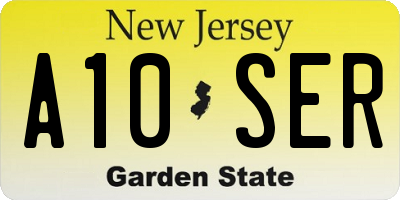 NJ license plate A10SER