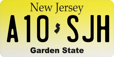 NJ license plate A10SJH