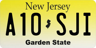 NJ license plate A10SJI