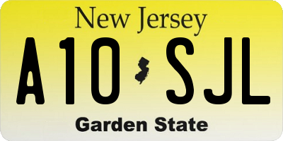 NJ license plate A10SJL