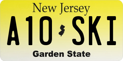 NJ license plate A10SKI