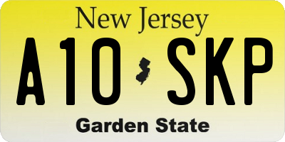 NJ license plate A10SKP