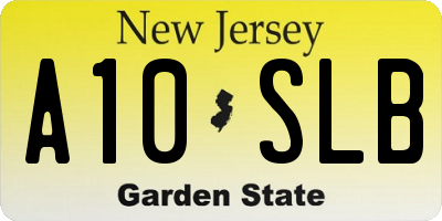 NJ license plate A10SLB
