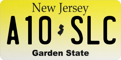 NJ license plate A10SLC