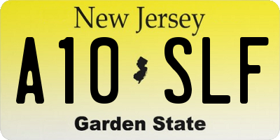 NJ license plate A10SLF