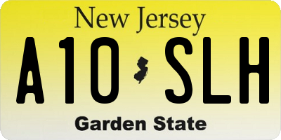 NJ license plate A10SLH