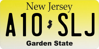 NJ license plate A10SLJ