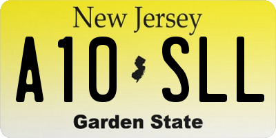 NJ license plate A10SLL