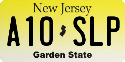 NJ license plate A10SLP