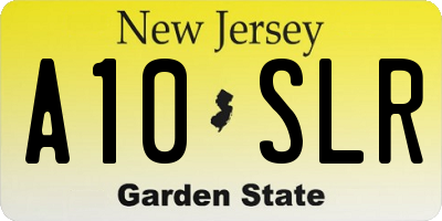 NJ license plate A10SLR
