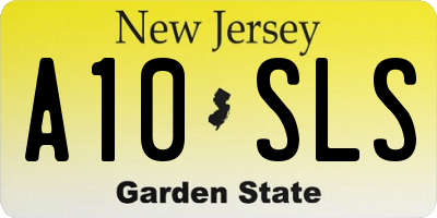 NJ license plate A10SLS