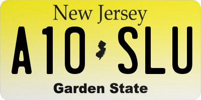 NJ license plate A10SLU