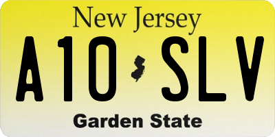 NJ license plate A10SLV