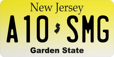 NJ license plate A10SMG