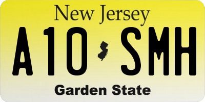 NJ license plate A10SMH