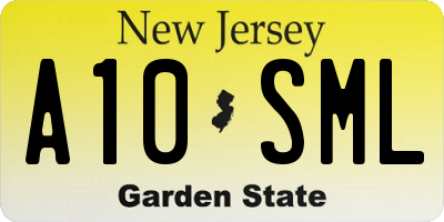 NJ license plate A10SML