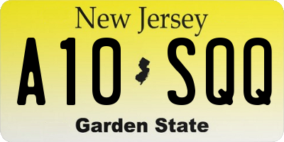 NJ license plate A10SQQ